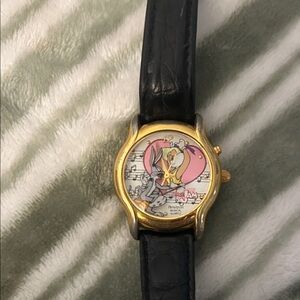 Vintage 1990s  Looney Tunes Black and Gold Watch